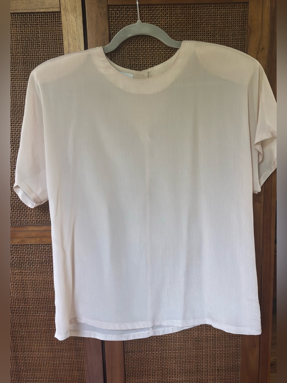 Vintage Cream Sleeveless Blouse
